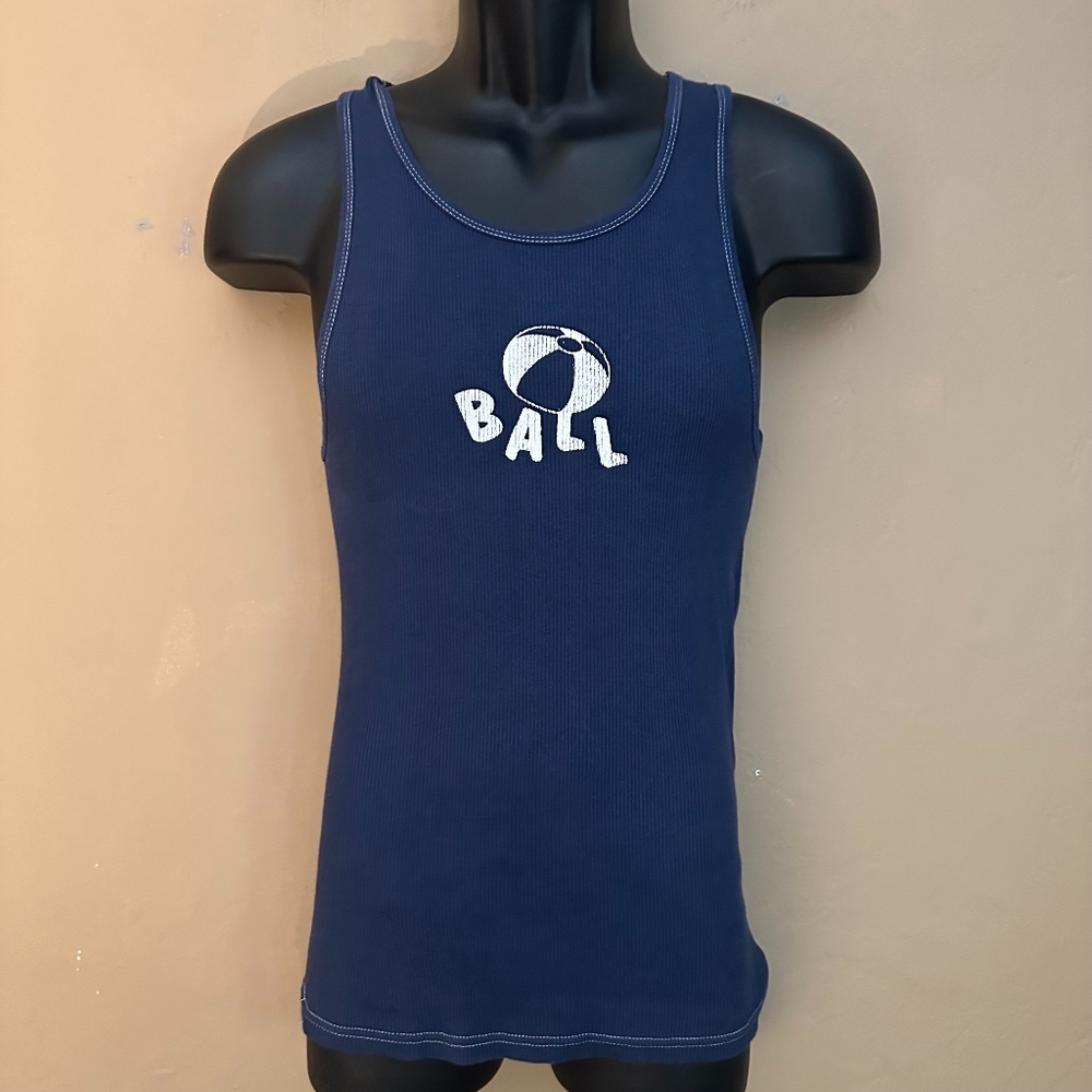 Ball Vintage Ribbed Tank Top Large designed to be tight Gently worn Made by LASC